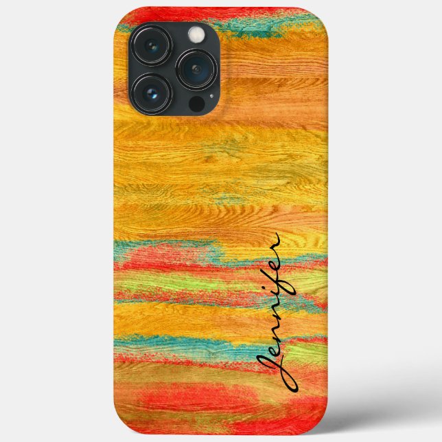 Colourful Modern Wood Grain Look #8 Case-Mate iPhone Case (Back)