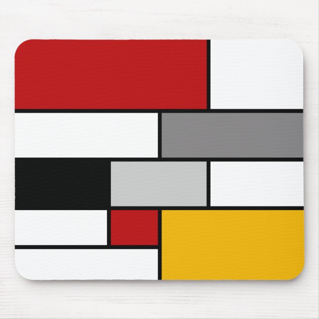Colourful Mondrian inspiration Mouse Pad (Front)