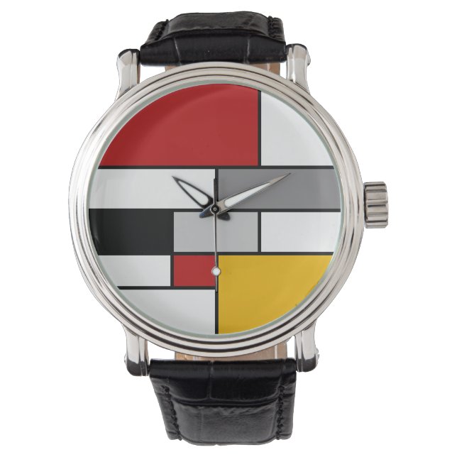 Colourful Mondrian inspiration Watch (Front)