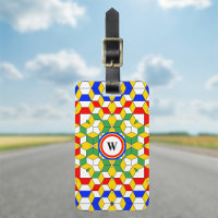 Colourful Monogram Cubes Geometric Pattern