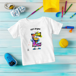 Colourful Monogram E – Fun and Customisable Design Baby T-Shirt