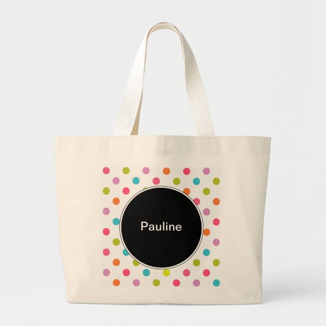 Colourful Monogram Tote Bag (Front)