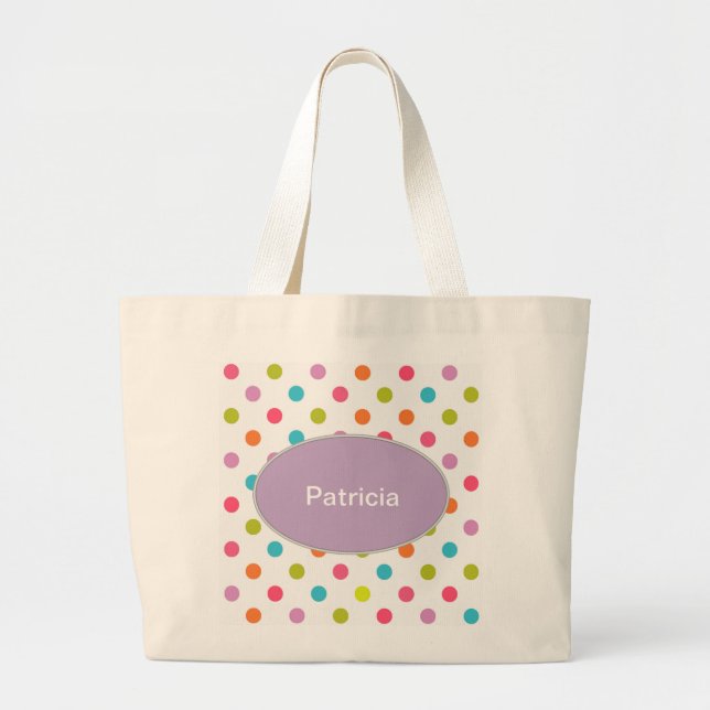 Colourful Monogram Tote Bag (Front)