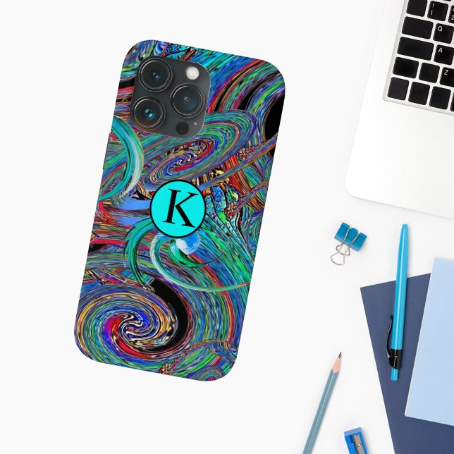 Colourful Monogram Trendy Abstract  Case-Mate Case-Mate iPhone Case (Creator Uploaded)