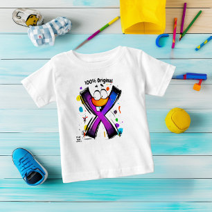 Colourful Monogram X – Fun and Customisable Design Baby T-Shirt