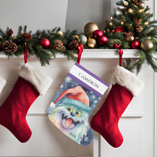 Colourful Monster Large Christmas Stocking