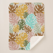 Colourful monstera jungle