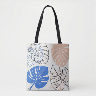 Colourful Monstera Leaf Pattern Tote Bag