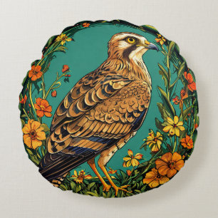 Colourful Montagu's harrier Wildlife Raptor Bird Round Cushion