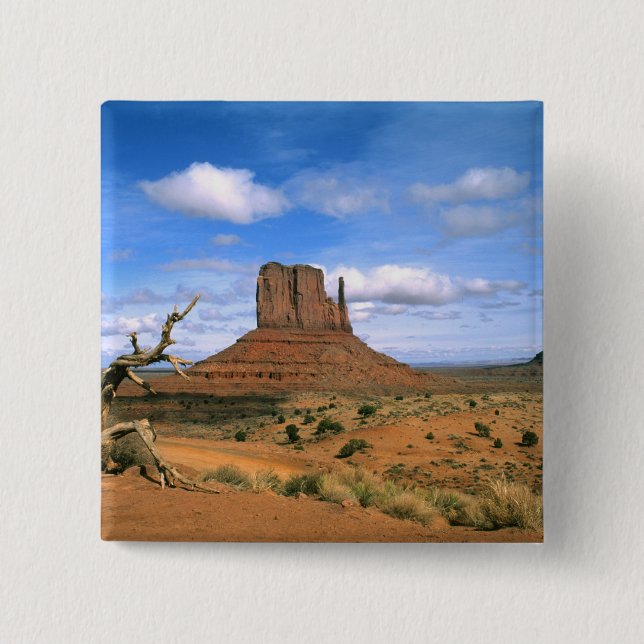 Colourful Monument Valley Mittens in Utah USA 15 Cm Square Badge (Front)