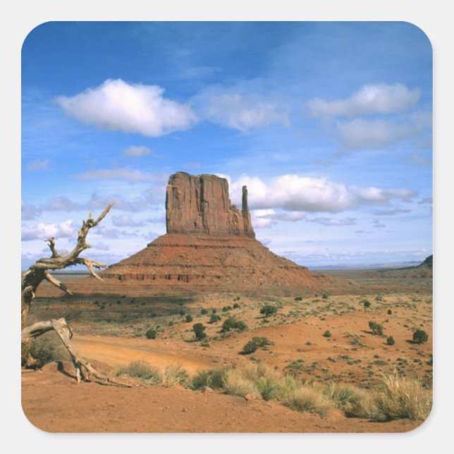 Colourful Monument Valley Mittens in Utah USA Square Sticker (Front)