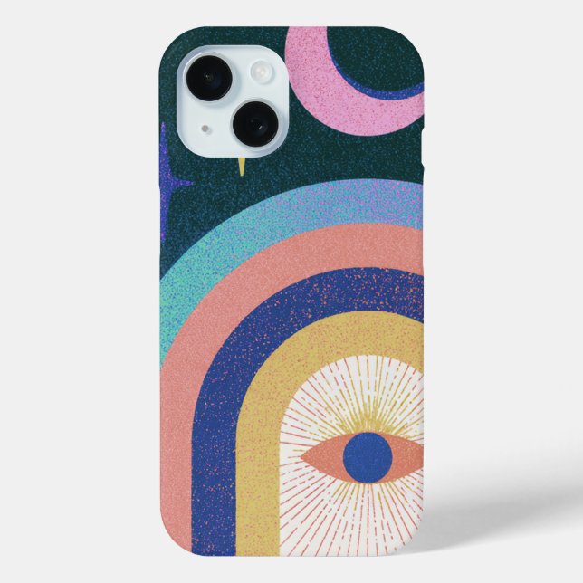Colourful Moon Eye Arch Symbol Art Case-Mate iPhone Case (Back)