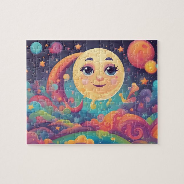 Colourful Moon Jigsaw Puzzle (Horizontal)