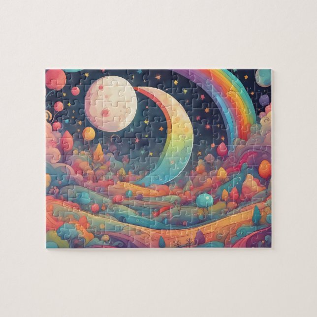 Colourful Moon Jigsaw Puzzle (Horizontal)