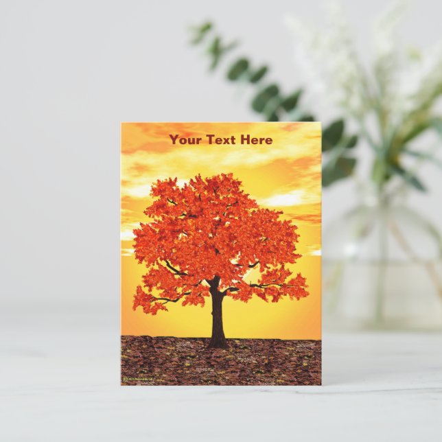 Colourful Morning Oak Postcard (Standing Front)