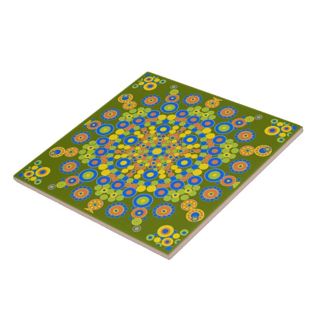 Colourful Moroccan Mosaic Ceramic Tile (Side)