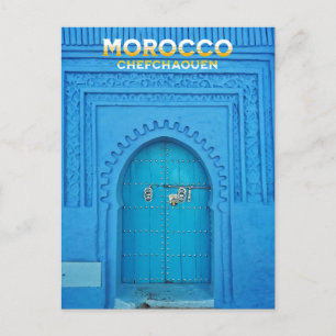 Colourful Moroccan North Medina Blue Old City  Postcard