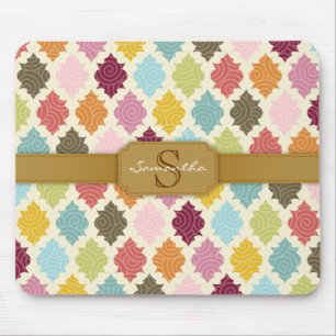 Colourful Moroccan Quatrefoil - Custom Mousepad