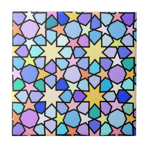 Colourful Moroccan Star Mosaic Ceramic Tile