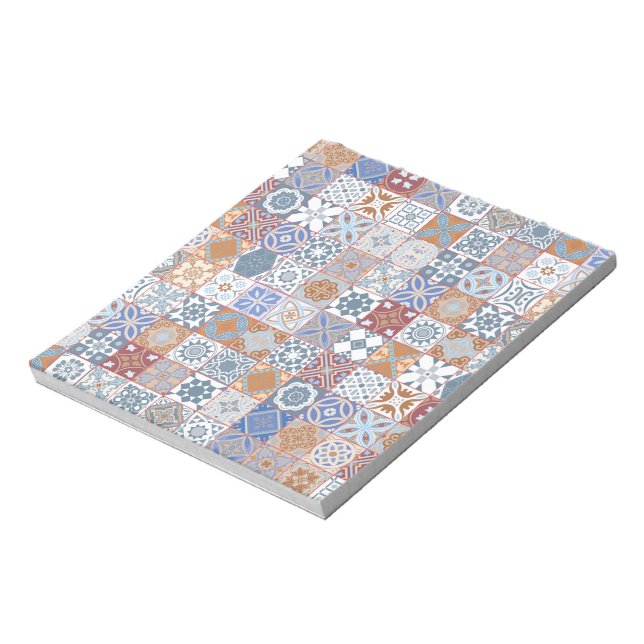 Colourful Moroccan tile Notepad (Rotated)