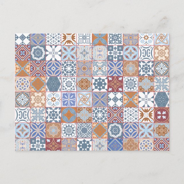 Colourful Moroccan tile Postcard (Front)