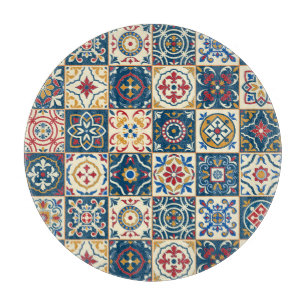 Colourful Moroccan tiles, gorgeous seamless patter Cutting Board