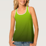 Colourful Morphing Nature Colours Golden Green Singlet<br><div class="desc">Smooth morphing colours of natural greens from sunlit golden green to deep forest green. Choose piping colour white (shown) or black. Great for girlfriend, bestie, sweetheart, daughter, cheerful fashion in colour shades suited to all complexions and hair colour, lovely addition to the wardrobe. This stylish top is very versatile and...</div>