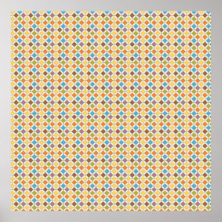Colourful Morrocan Tiles Pattern Poster