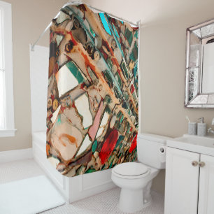 Colourful Mosaic Art Shower Curtain