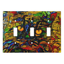 Colourful Mosaic Cat Art Prin