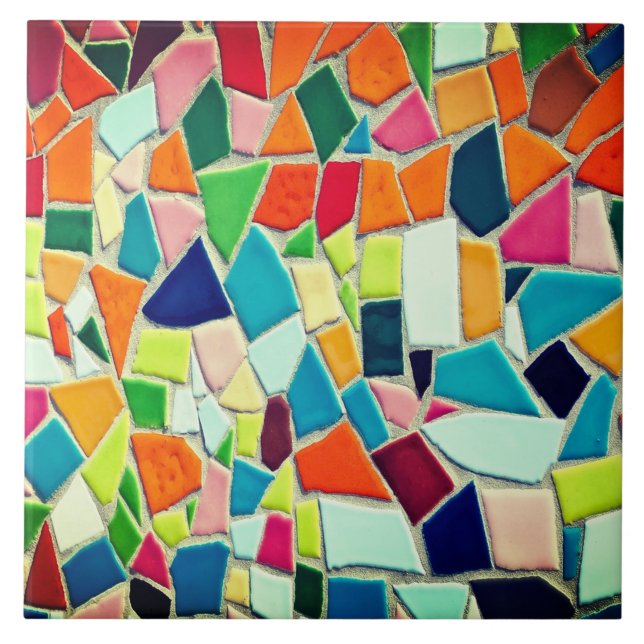 Colourful Mosaic Ceramic Tile (Front)