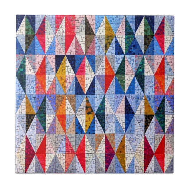 Colourful Mosaic Effect Art | Square Ceramic Tiles (Front)