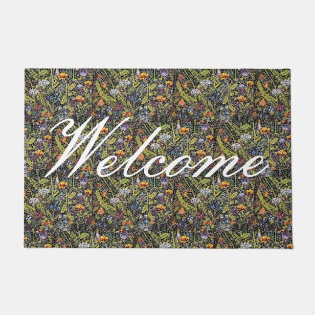 Colourful Mosaic Indoor Outdoor Door Carpet Doorma Doormat (Front)