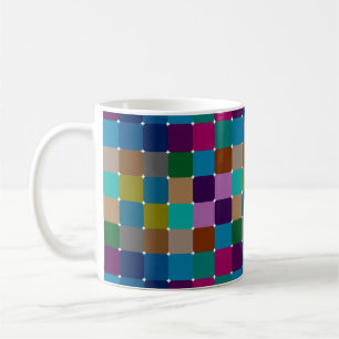 Colourful mosaic pattern coffee mug