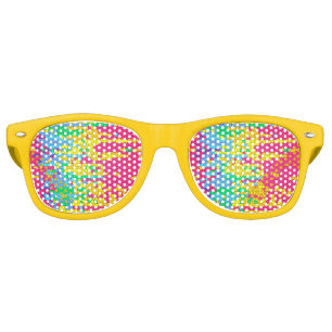 Colourful mosaic pattern retro sunglasses