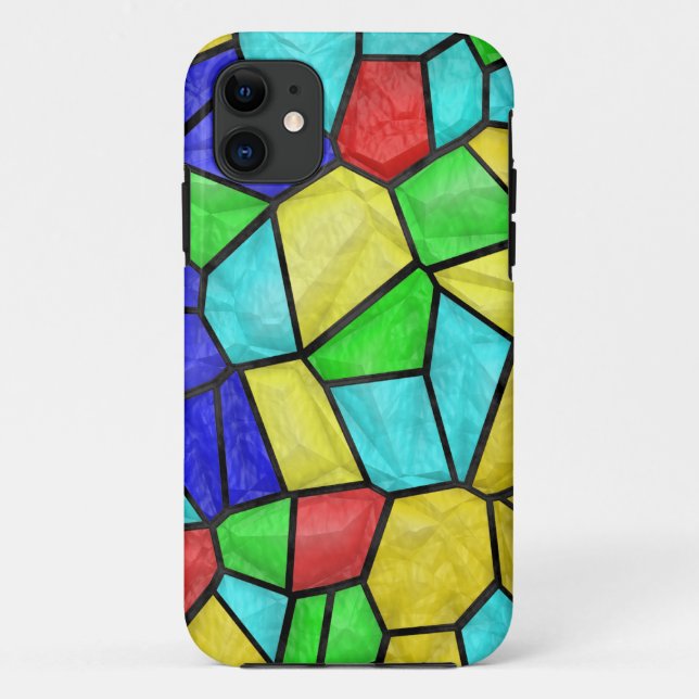 Colourful Mosaic Stained Glass Case-Mate iPhone Case (Back)