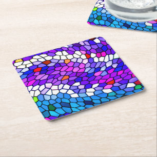 Colourful Mosaic Tile Pattern Coasters