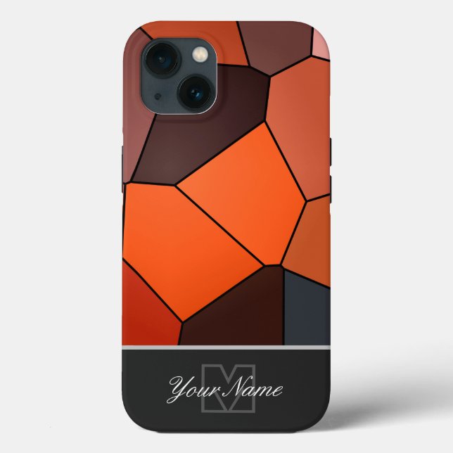 Colourful mosaic tiles with Monogram! Case-Mate iP Case-Mate iPhone Case (Back)