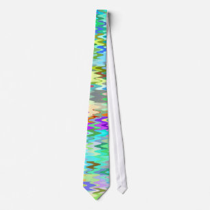 Colourful Mosaic Wave Pattern #4 Tie