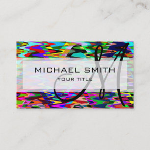 Colourful Mosaic Wave Pattern #5 Business Card