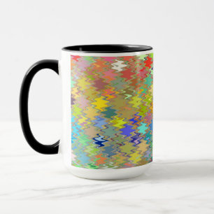 Colourful Mosaic Wave Pattern Mug