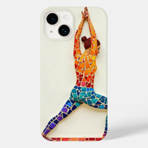 Colourful Mosaic Yoga Pose iPhone Case – Artistic