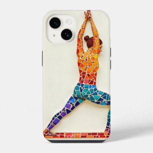 Colourful Mosaic Yoga Pose iPhone Case – Artistic