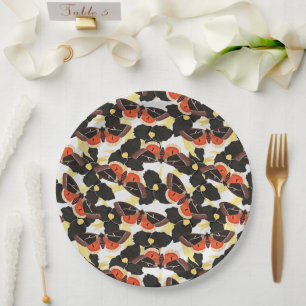 Colourful Moth Butterfly Pattern Paper Plate