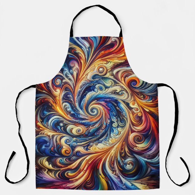 Colourful Motion Abstract Art Apron (Front)