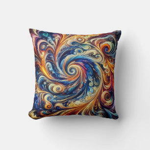 Colourful Motion Abstract Art Cushion