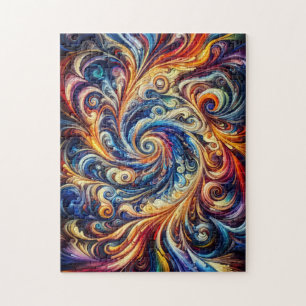 Colourful Motion Abstract Art Jigsaw Puzzle