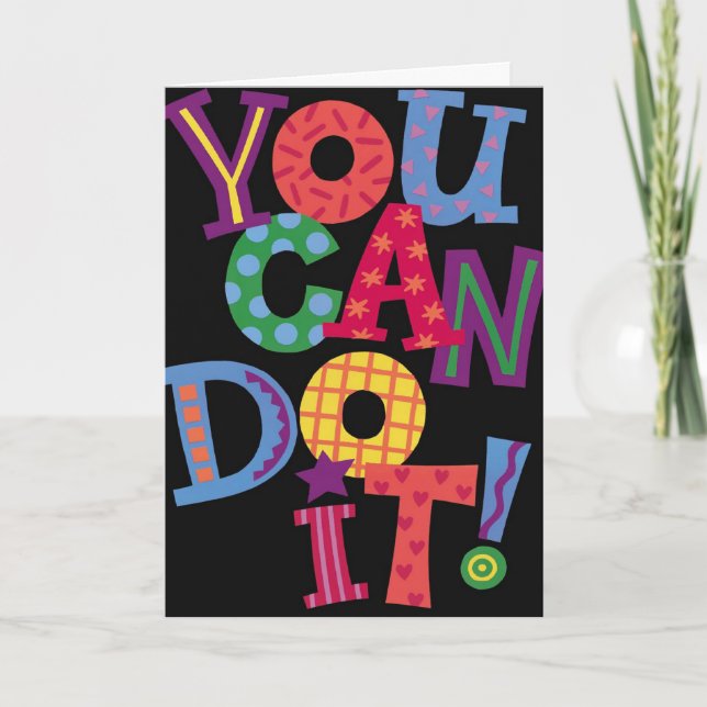 Colourful motivational customisable card (Front)