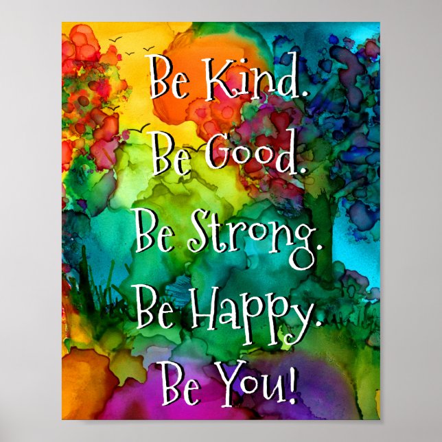 Colourful Motivational & Inspirations Words Poster (Front)