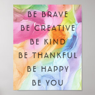 Colourful Motivational & Inspirations Words Poster